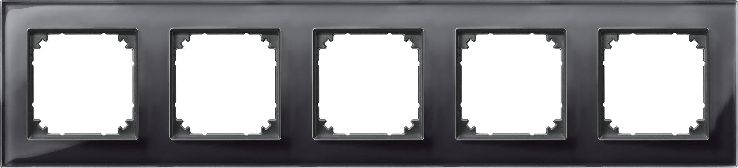 Merten 5fach Rahmen Abdeckung System M, M-Plan Schwarz 489503 1 St.
