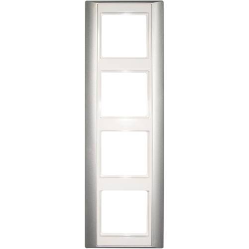 Jung 4fach Rahmen A plus Alu/Alpinweiß AP584ALWW 1 St.