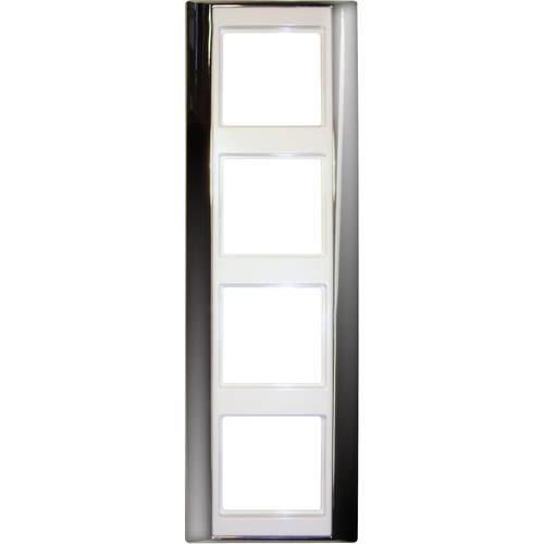 Jung 4fach Rahmen A plus Chrom/Alpinweiß AP584GCRWW 1 St.