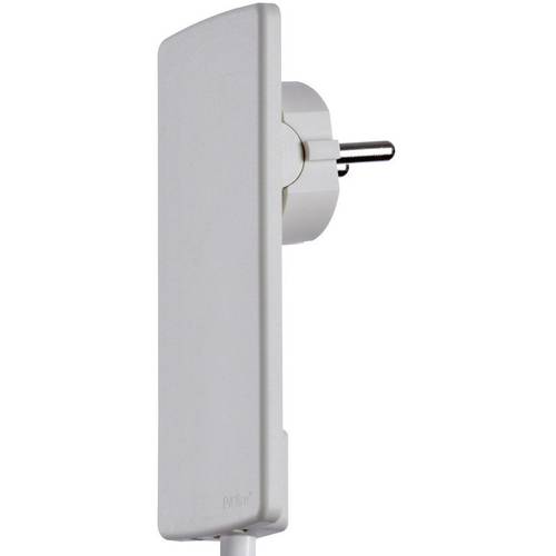EVOline 1510.0000.0300 Schutzkontakt-Flachstecker Kunststoff mit Aussteckhilfe 230 V Weiß IP20