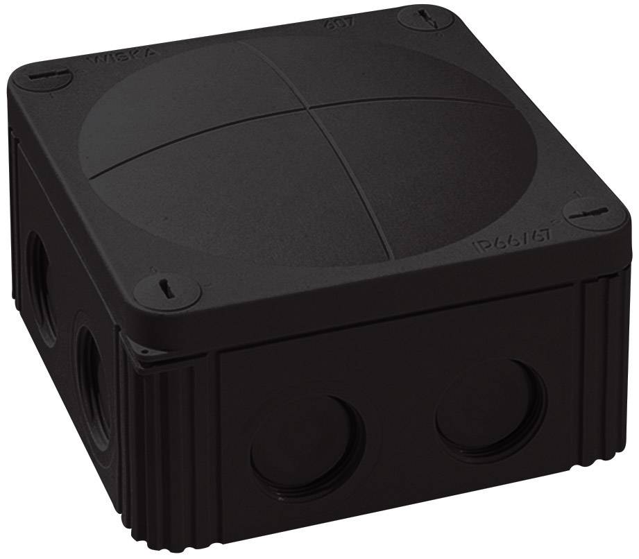 Wiska 10060648 Junction box (L x W x H) 110 x 110 x 66 mm Black IP...