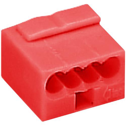 Dosenklemme starr: -0.8 mm² Polzahl: 4 WAGO 1 St. Rot