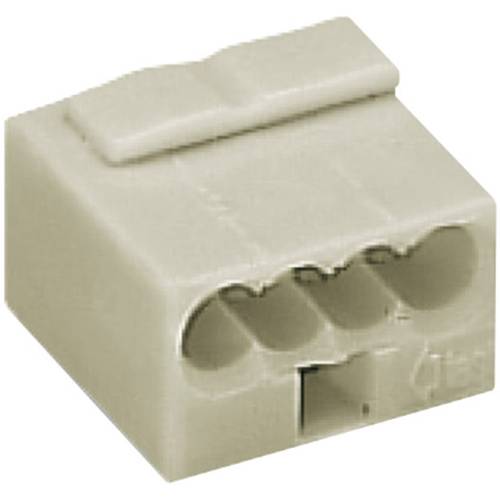 Dosenklemme starr: -0.8 mm² Polzahl: 4 WAGO 1 St. Lichtgrau