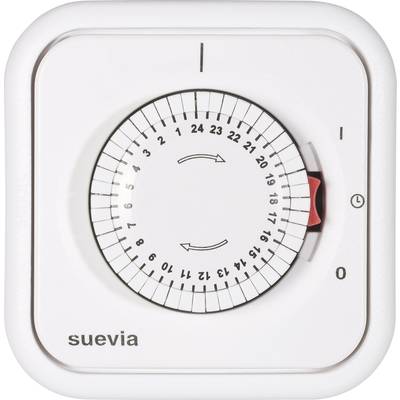 Suevia 348.002 Unterputz-Zeitschaltuhr analog  Tagesprogramm  2200 W IP20 