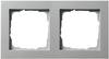GIRA 2fach Rahmen E2, Standard 55, System 55 Aluminium 0212 25 1 St.
