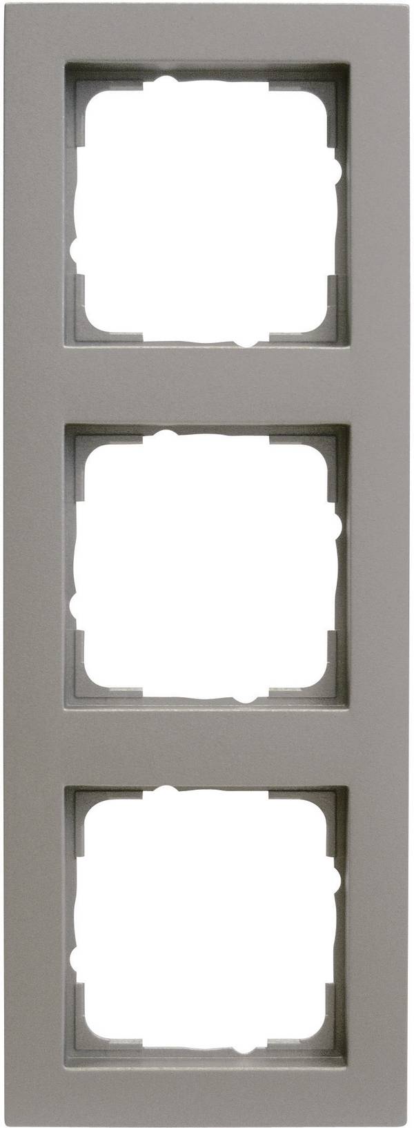 GIRA Schalterprogramm 3fach Rahmen  E2, Standard 55, System 55 Aluminium 0213 25 1 St.