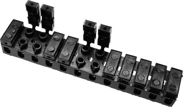 612138 Lüsterklemme flexibel: -6 mm² starr: -6 mm² Polzahl: 12 1 St. Schwarz