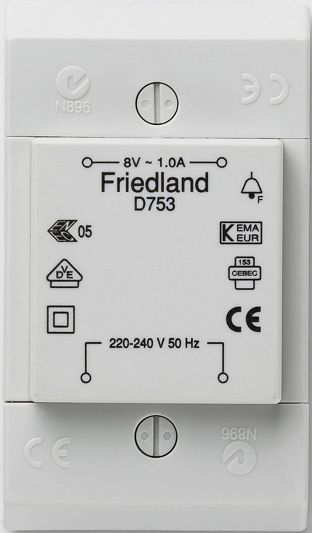 FRIEDLAND Klingel-Transformator 8 V/AC 1 A Friedland D753