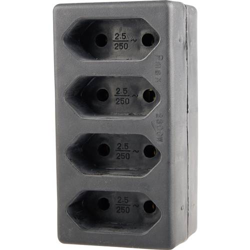 GAO 0132 4fach Steckdosen-Verteiler Schwarz