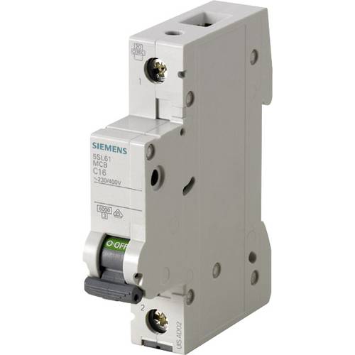 Thumbnail - Siemens 5SL61167 Siemens Dig.Industr. Leitungsschutzschalter 1polig 16 A 230 V, 400 V