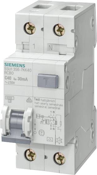 SIEMENS FI-Schutzschalter 1polig 16 A 0.03 A 230 V Siemens 5SU1356-6KK16