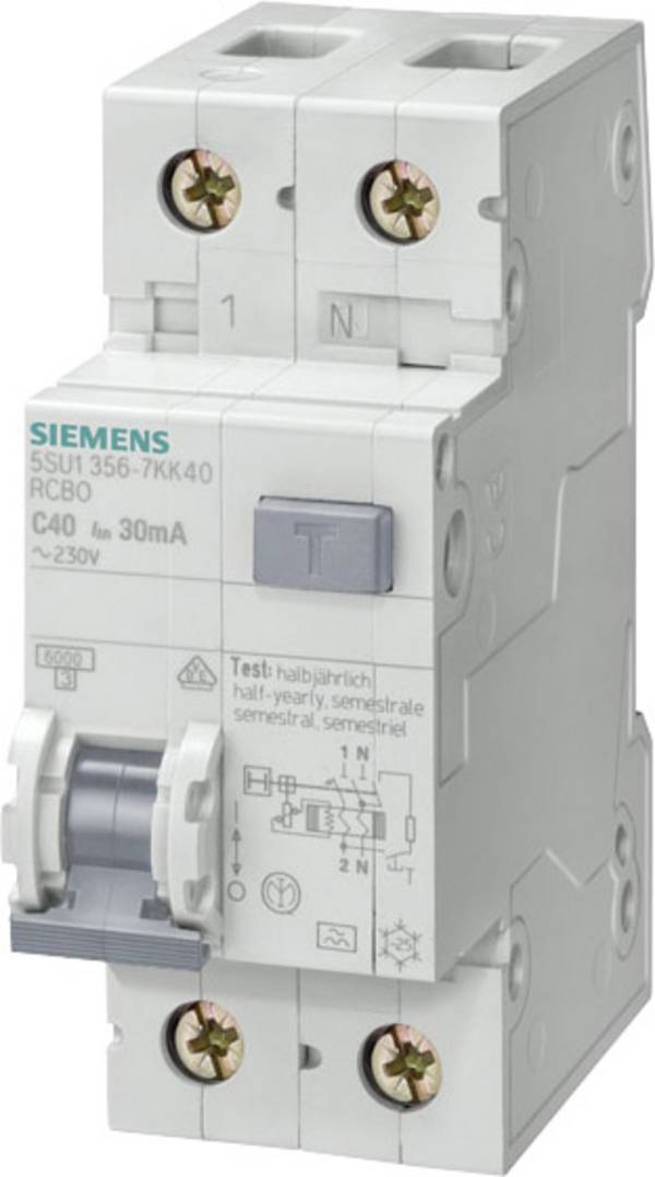 Siemens 5SU13566KK16 FI-Schutzschalter/Leitungsschutzschalter    2polig 16 A 0.03 A 230 V