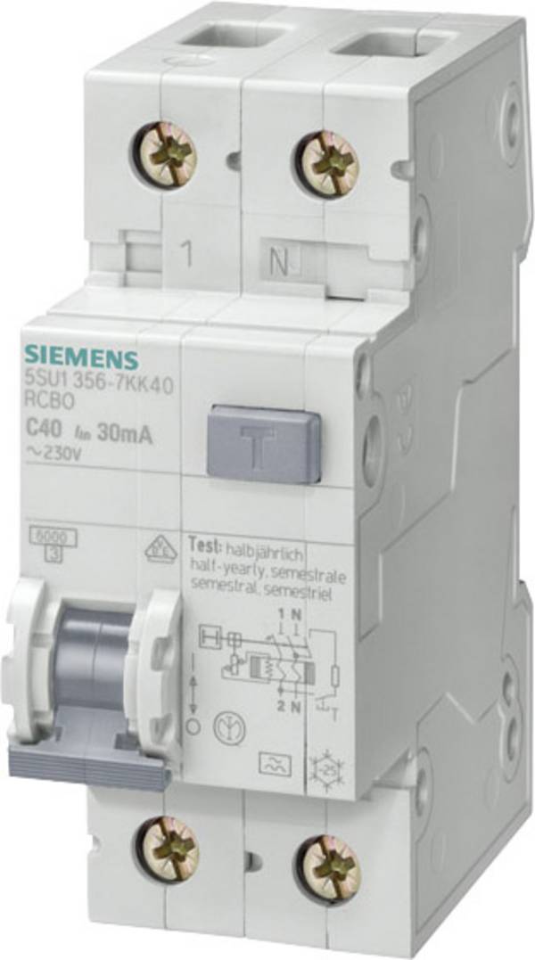 Siemens 5SU13567KK10 FI-Schutzschalter/Leitungsschutzschalter    2polig 10 A 0.03 A 230 V
