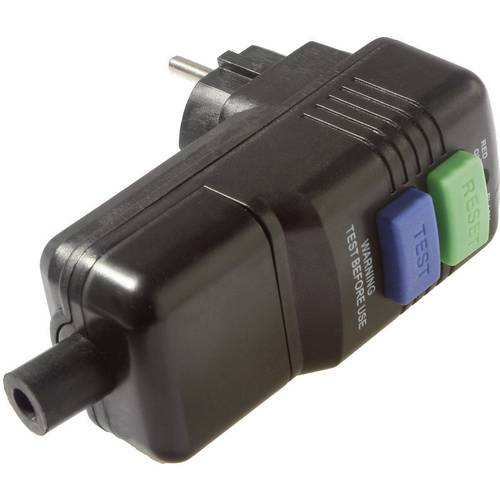 AS Schwabe 45209 Personenschutz-Zwischenstecker PRCD 230 V Schwarz IP44