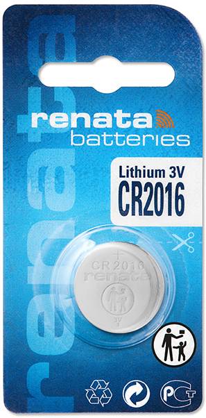 RENATA Knopfzelle CR 2016 Lithium Renata CR2016 90 mAh 3 V 1 St.