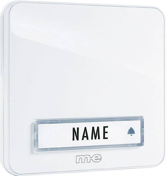 M-E GMBH modern-electronics KTA-1 W Klingelplatte mit Namensschild 1fach Weiß 12 V/1 A