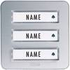 m-e modern-electronics KTA-3 A/S Klingelplatte mit Namensschild 3fach Silber 12 V/1 A
