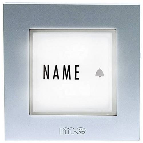 m-e modern-electronics KTB-1 S Klingelplatte mit Namensschild 1fach Silber 12 V/1 A