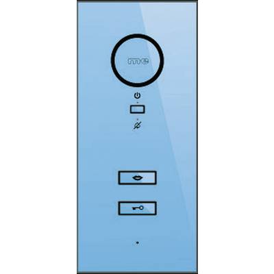 m-e modern-electronics ADV-100 W Vistadoor Türsprechanlage Kabelgebunden Inneneinheit  Himmelblau, Weiß