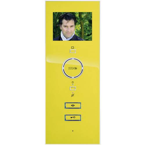 m-e modern-electronics VDV-503 Vistadoor Video-Türsprechanlage Kabelgebunden Inneneinheit 1 Familienhaus Zitronengelb, W...