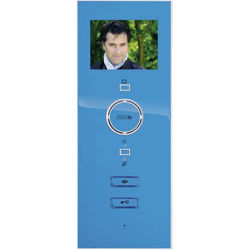 m-e modern-electronics VDV-503 Vistadoor Video-Türsprechanlage Kabelgebunden Inneneinheit 1 Familienhaus Himmelblau, Wei...
