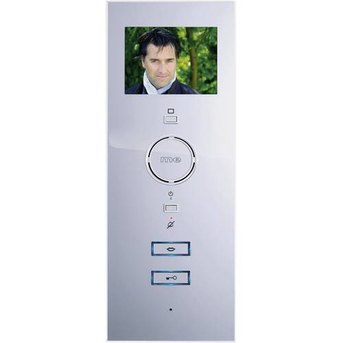 m-e modern-electronics VDV-503 Vistadoor Video-Türsprechanlage Kabelgebunden Inneneinheit 1 Familienhaus Silber-Grau, We...