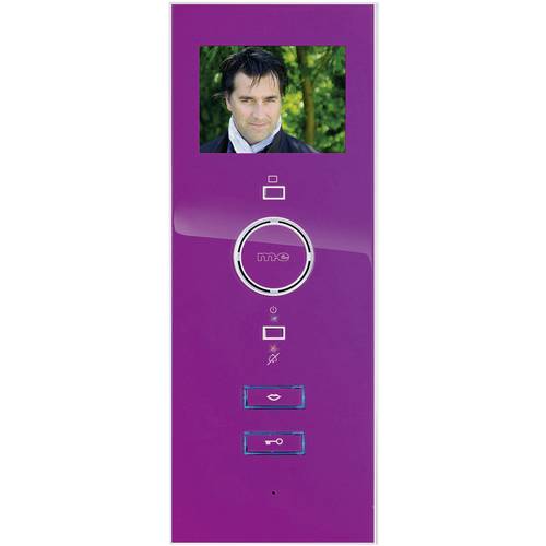 m-e modern-electronics VDV-503 Vistadoor Video-Türsprechanlage Kabelgebunden Inneneinheit 1 Familienhaus Brombeer, Weiß