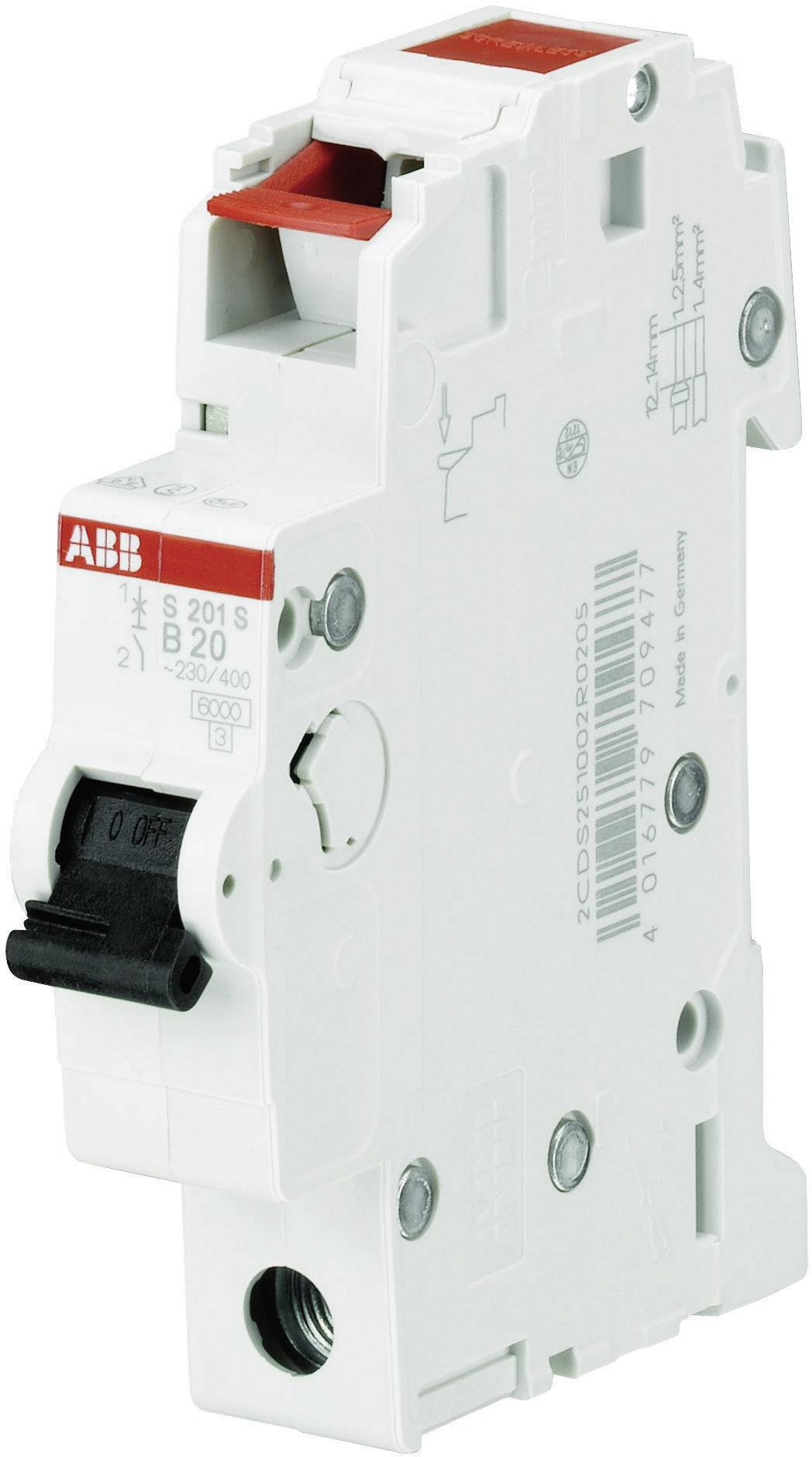 ABB Leitungsschutzschalter 1polig 6 A ABB 2CDS251002R0064