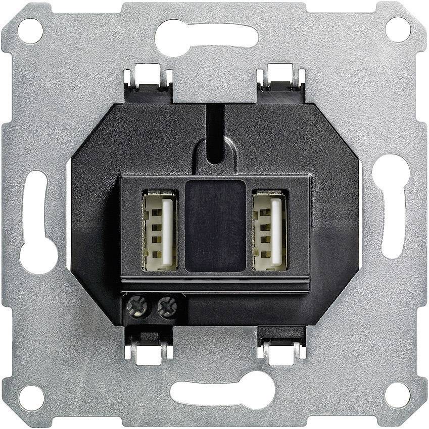 EGB UP-Steckdose 55x55 mit 2-fach USB-Spannungsversorgung Typ A / Typ