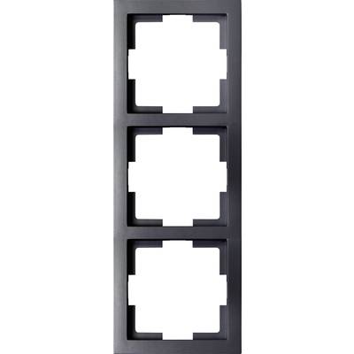 GAO 3fach Rahmen  Modul Schwarz EFT003black