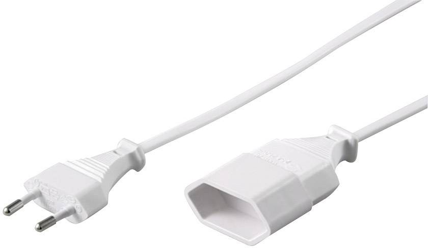 Euro-Verlängerung weiß 2m Verlängerungskabel mit Eurostecker /& Eurokupplung