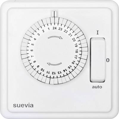Suevia SU280447 Unterputz-Zeitschaltuhr analog Tagesprogramm 1200 W IP20  EIN/AUTO/AUS-Programm – Conrad Electronic Schweiz