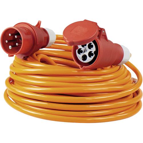 Thumbnail - AS Schwabe 60564 Strom Verlängerungskabel 16 A Orange 10.00 m H07BQ-F 5G 2,5 mm² mit Phasenwender