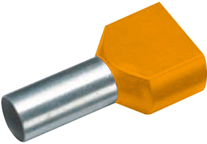 VOGT Zwillings-Aderendhülse 2 x 0.50 mm² x 8 mm Teilisoliert Orange Vogt Verbindungstechnik 460108D