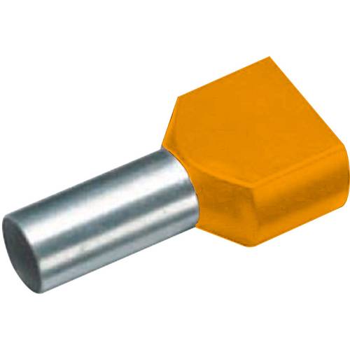 Vogt Verbindungstechnik 460108D Zwillings-Aderendhülse 0.5 mm² Teilisoliert Orange 100 St.