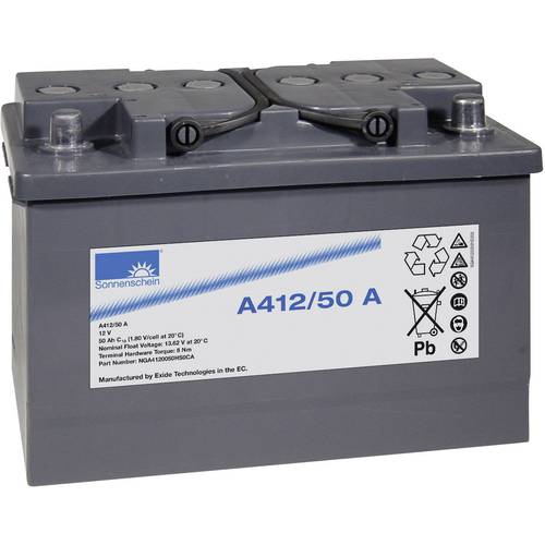 GNB Sonnenschein A412/50 A NGA4120050HS0CA Bleiakku 12 V 50 Ah Blei-Gel (B x H x T) 278 x 190 x 175 mm Konuspol Wartungs...