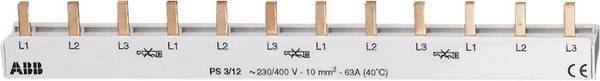 ABB 2CDL231001R1012 Phasenschiene PS 3/12 Phasenschiene Mehrfarbig 3polig 1 St.