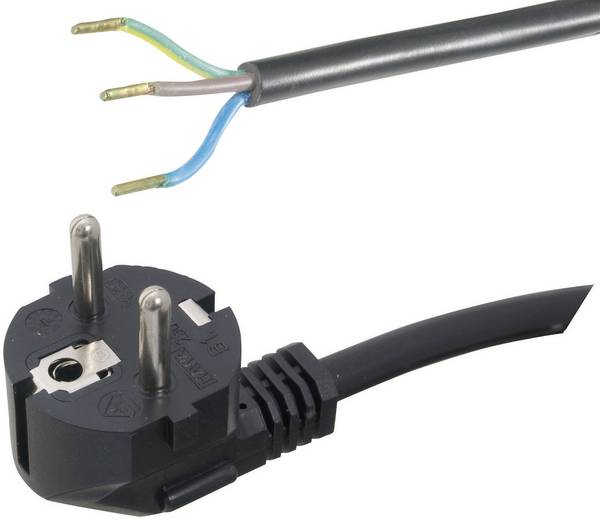 HAWA 1008225 Strom Anschlusskabel  Schwarz 3.00 m