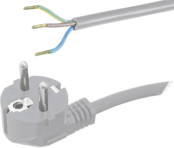 HAWA 1008223 Strom Anschlusskabel  Grau 1.50 m