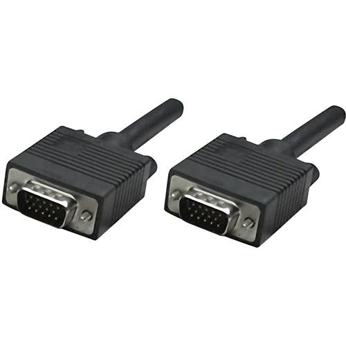 Thumbnail - Manhattan VGA Anschlusskabel VGA 15pol. Stecker 30.00 m Schwarz 337342 schraubbar VGA-Kabel