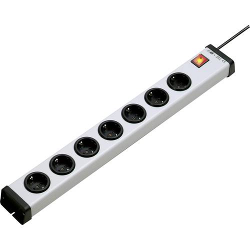 Ehmann 0201x01074301 Steckdosenleiste mit Schalter 7fach Grau, Schwarz Schutzkontakt 1 St.