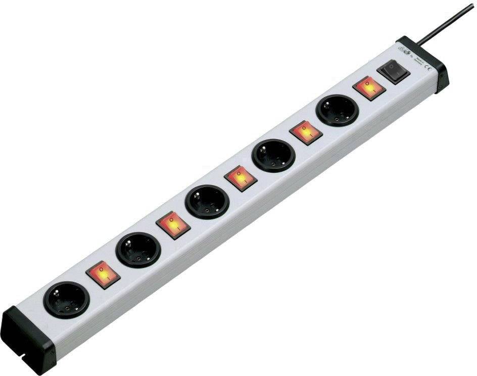 Ehmann 0235x01054301 Steckdosenleiste mit Schalter 5fach Grau, Schwarz Schutzkontakt 1 St.