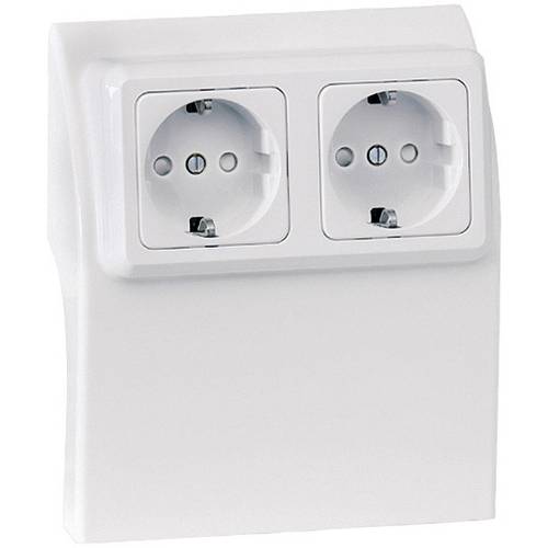 75584 Elektro-Sockelleistensystem Steckdosencontainer Weiß 1 St.