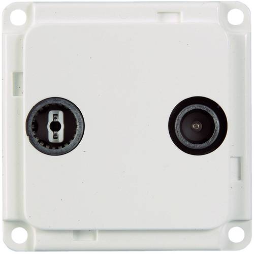 71683 Elektro-Sockelleistensystem Geräteeinsatz Antenne/SAT Weiß 1 St.