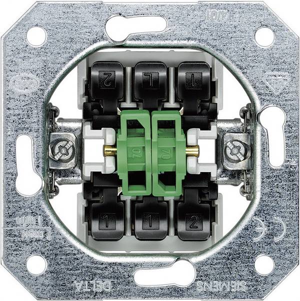 Siemens Schalterprogramm  Einsatz Wechselschalter Delta Aluminium (Metallic) 5TA2118 1 St.