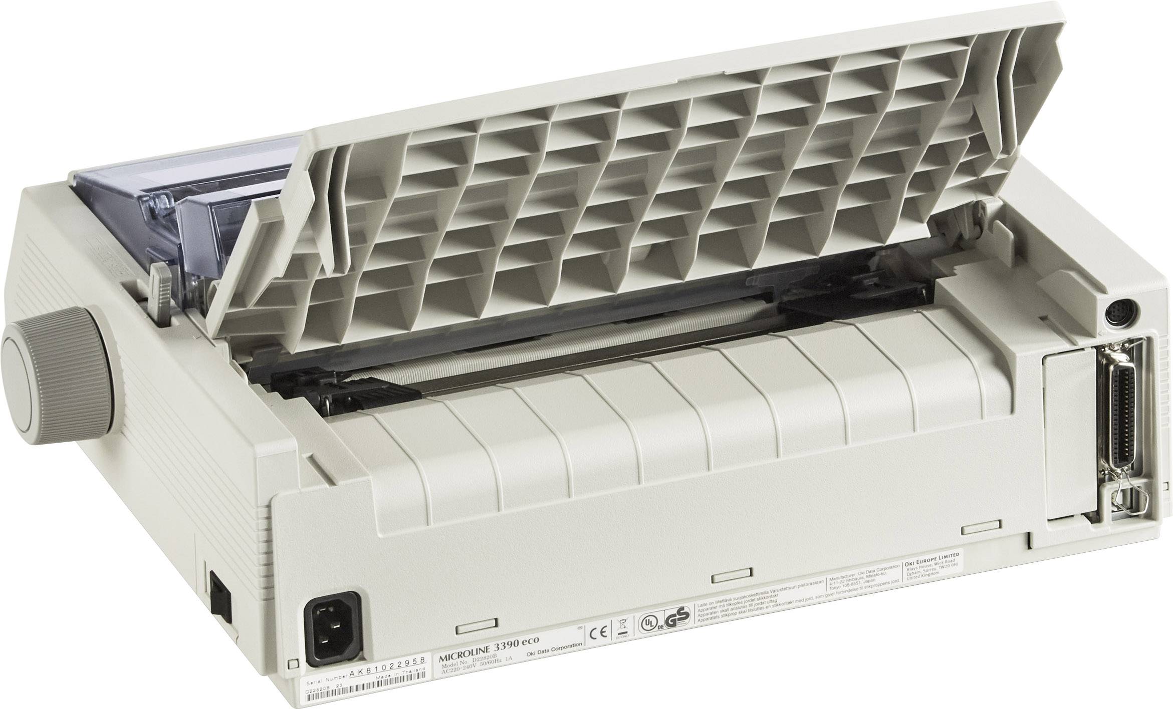 OKI ML 3390 eco Nadeldrucker 390 Zeichen/s 24-Nadel-Druckkopf, Schmaler Einzug, Druckbreite 80 Zeichen USB, Parallel-1