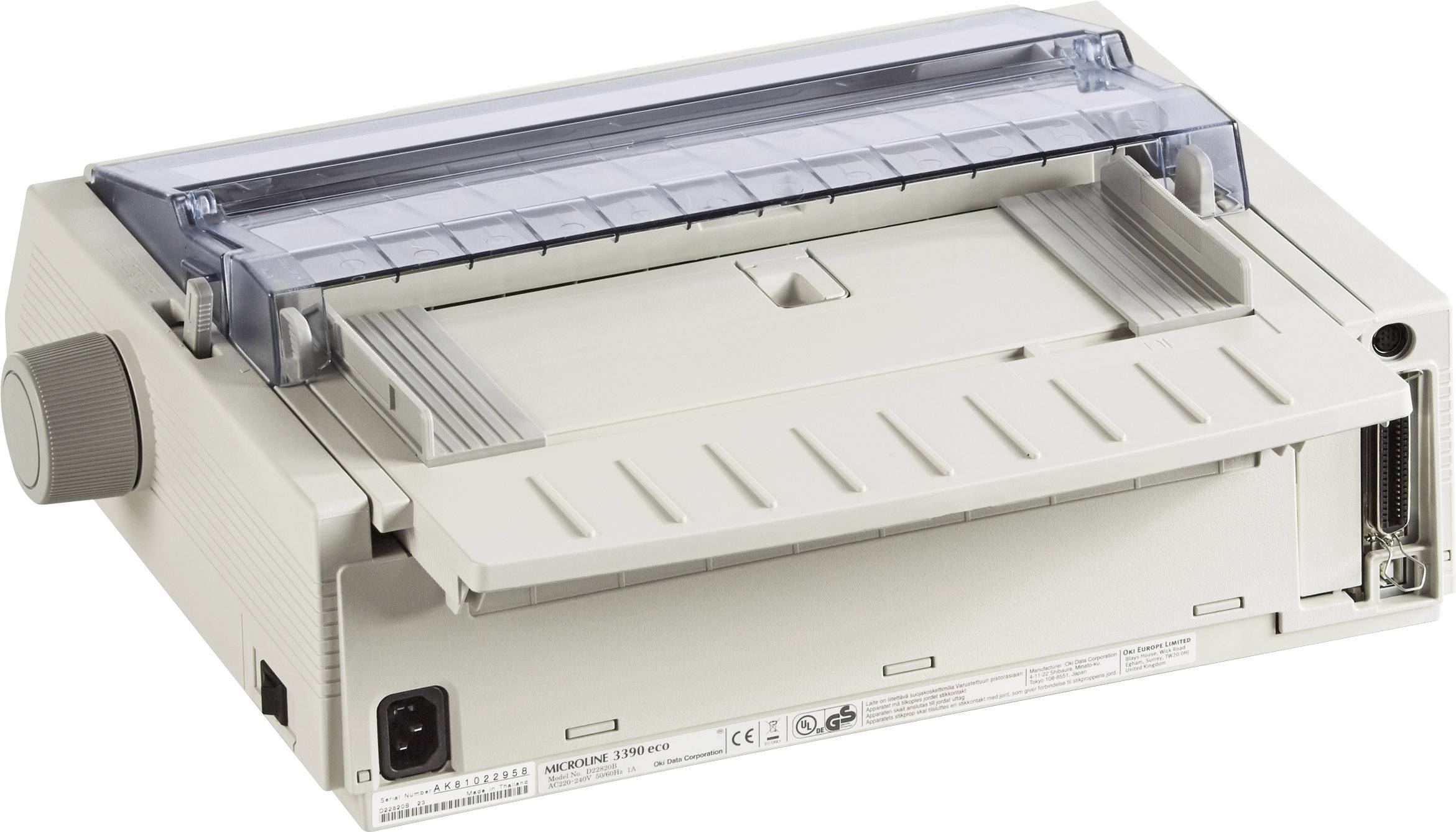 OKI ML 3390 eco Nadeldrucker 390 Zeichen/s 24-Nadel-Druckkopf, Schmaler Einzug, Druckbreite 80 Zeichen USB, Parallel-7