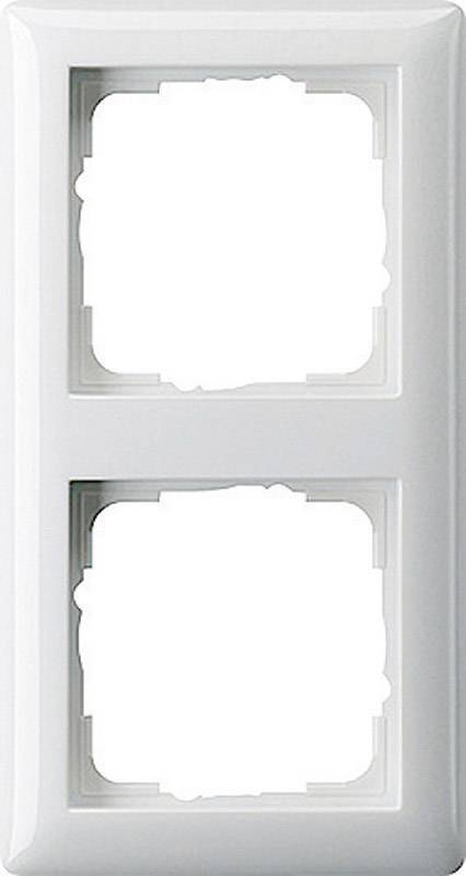 GIRA 021203 System 55 Frame 2x Pure White Glossy Standard 55