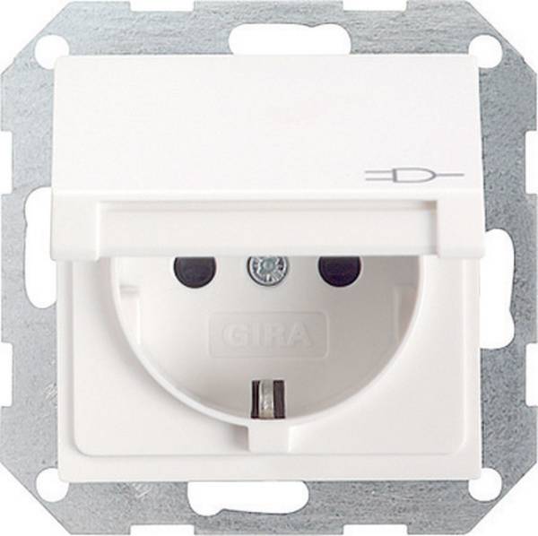 GIRA Schalterprogramm  Einsatz Schutzkontakt-Steckdose System 55, Standard 55, E2, Event, Event Klar, Event Opak, Esprit, ClassiX Reinweiß, Matt 045427 1 St.
