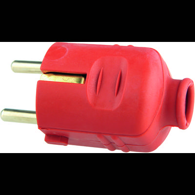 GAO 620258 Schutzkontaktstecker Kunststoff  230 V Rot IP20